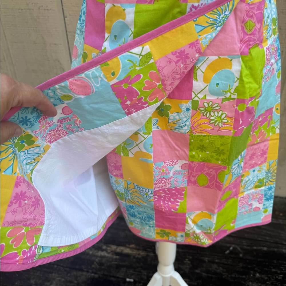 Lilly Pulitzer Vintage Strapless Patchwork Dress … - image 4